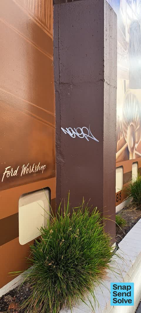 Graffiti on a fence, building or structure, a report photo