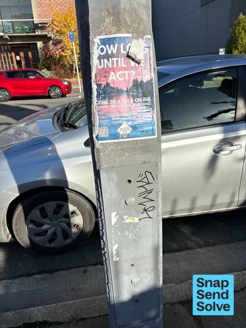 Graffiti on a cabinet, pole or railway asset, a report photo