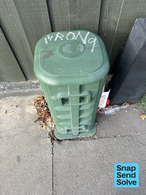 Graffiti on a cabinet, pole or railway asset, a report photo