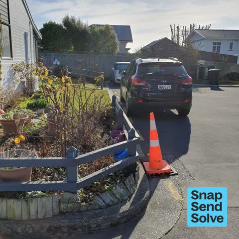 Hazard, vehicle, a report photo