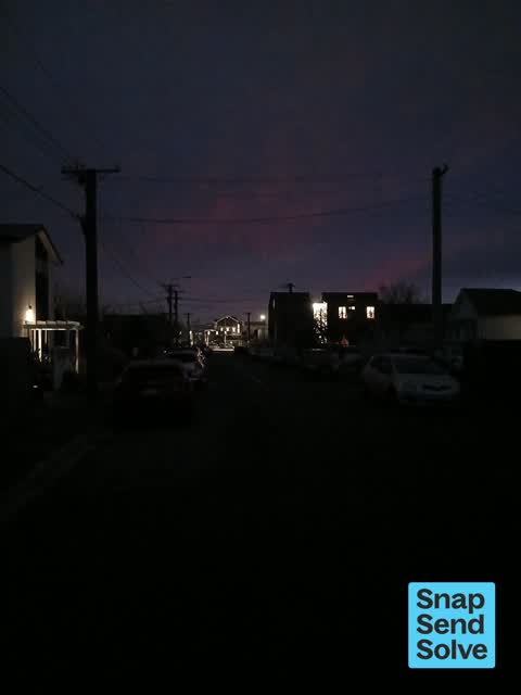 Street Light Outage, a report photo