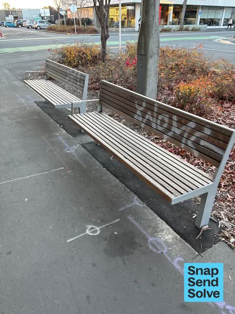 Graffiti on a fence, building or structure — a report photo
