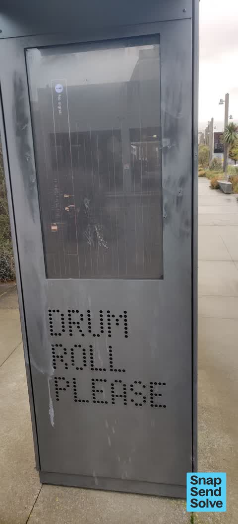 Graffiti on a sign, mural or public art — a report photo