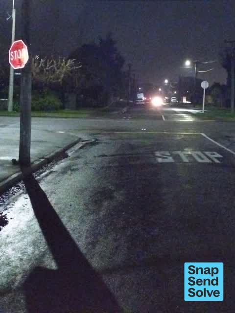 Damaged Street Sign, a report photo