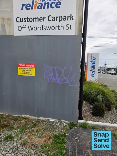 Graffiti on a fence, building or structure — a report photo