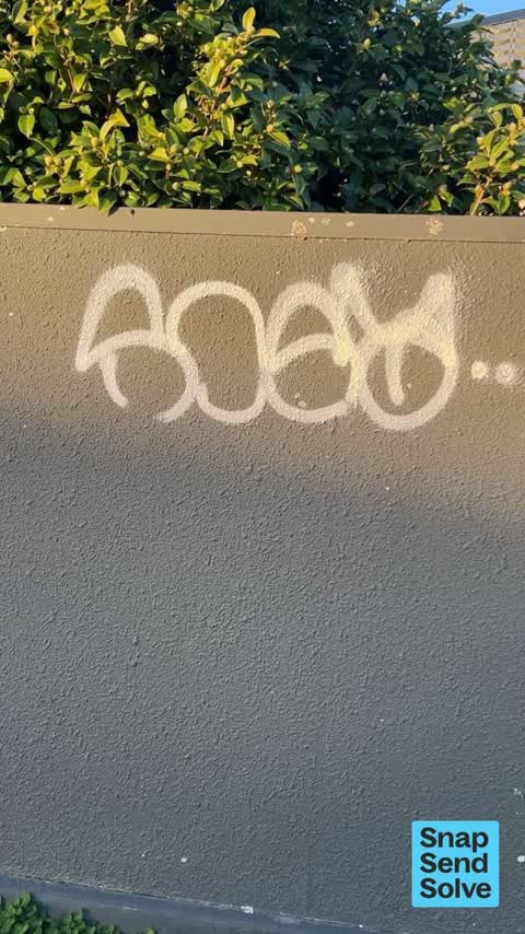 Graffiti on a fence, building or structure, a report photo