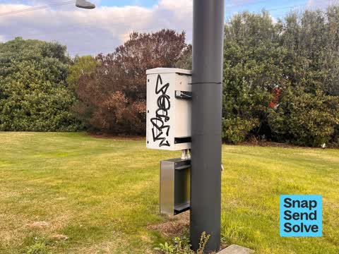 Graffiti on a fence, building or structure, a report photo