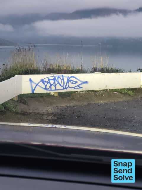 Graffiti on a fence, building or structure, a report photo