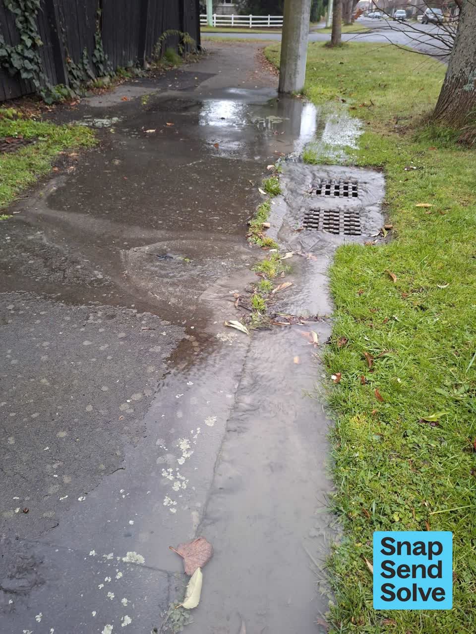The photograph attached to this water leak report