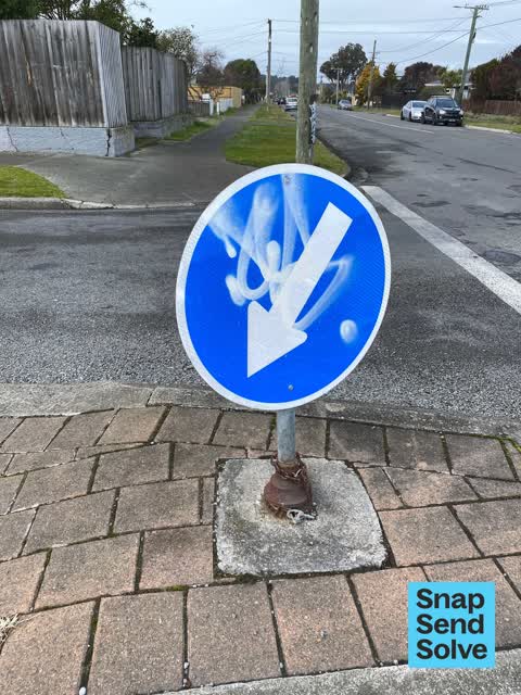 Graffiti on a sign, mural or public art — a report photo