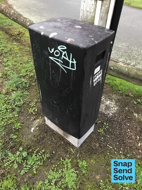 Graffiti on a fence, building or structure, a report photo