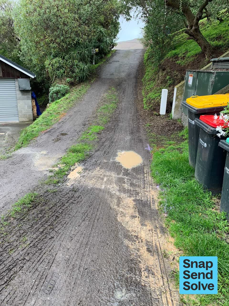 The photograph attached to this water leak report