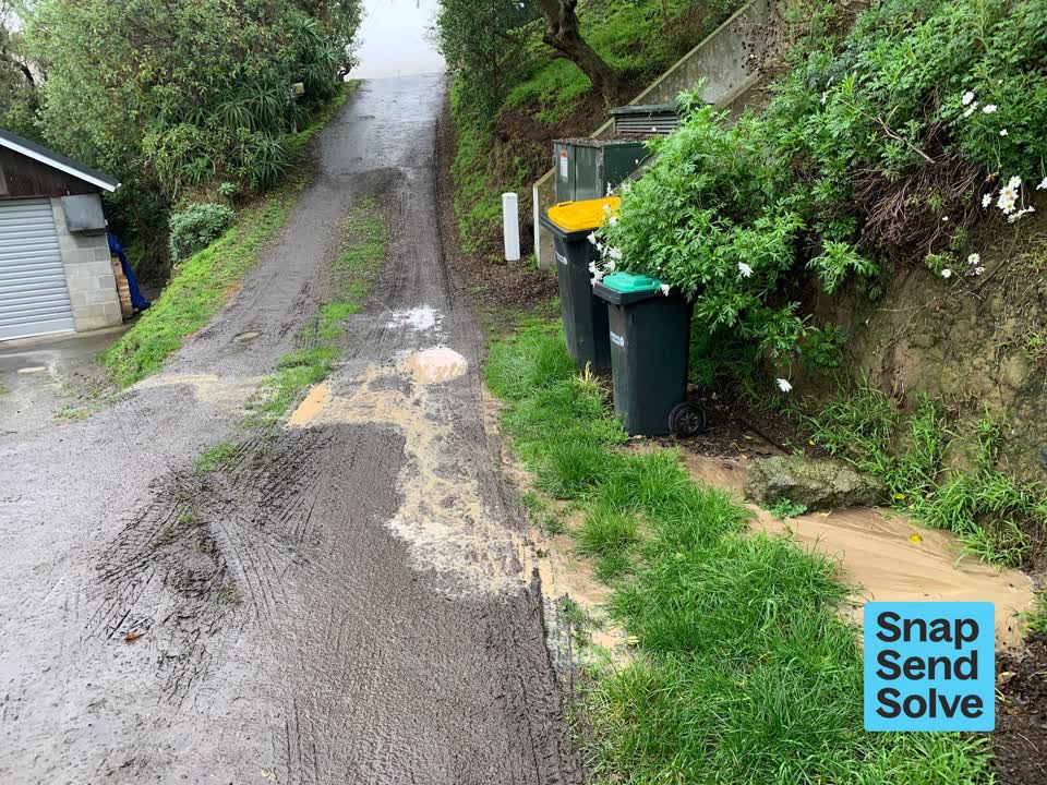 The photograph attached to this water leak report
