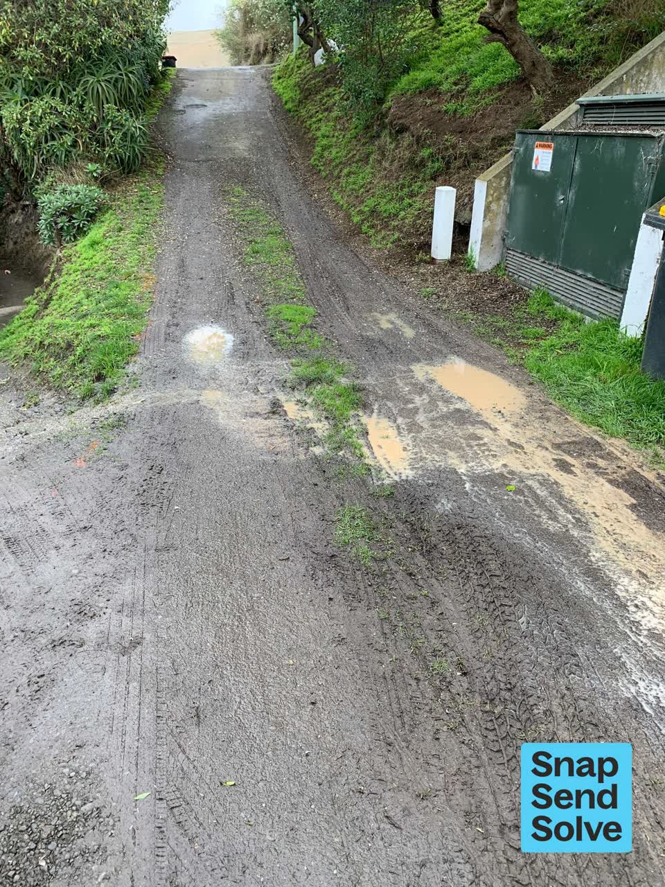 The photograph attached to this water leak report