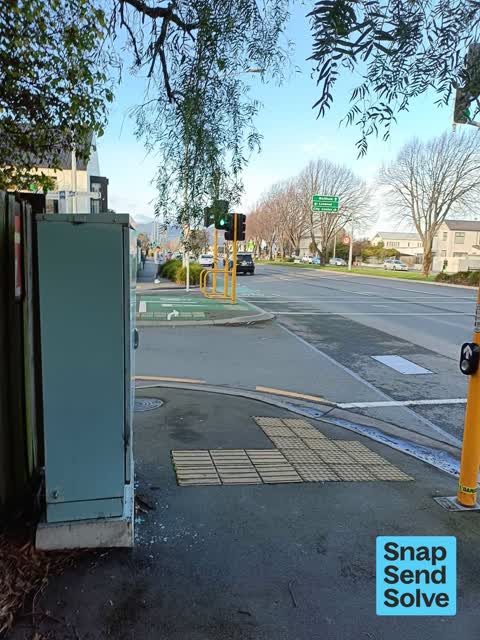 Graffiti on a cabinet, pole or railway asset, a report photo