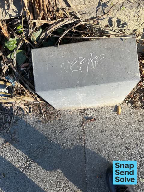 Graffiti on a fence, building or structure, a report photo