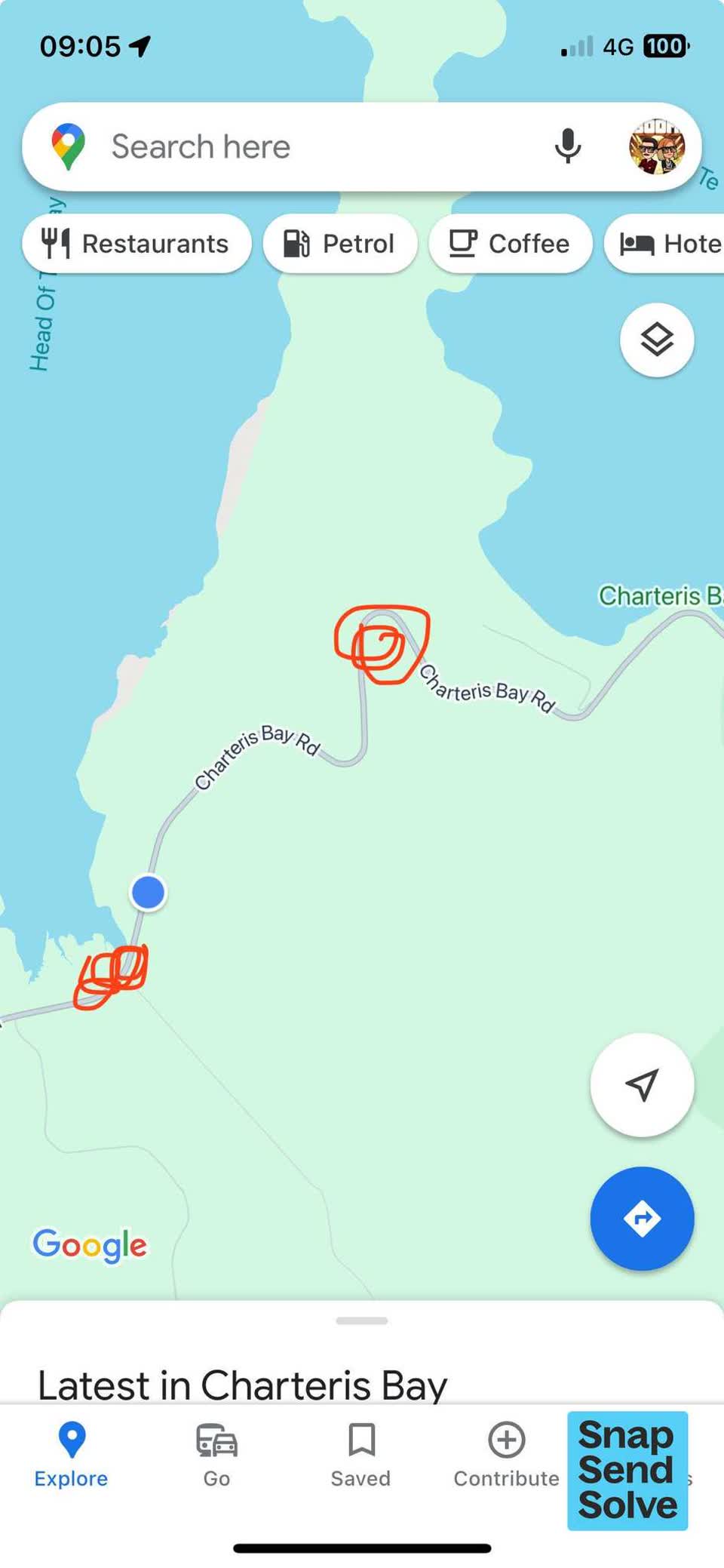 The photograph attached to this pothole report