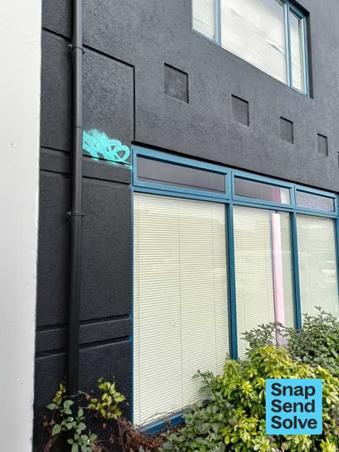 Graffiti on a fence, building or structure, a report photo