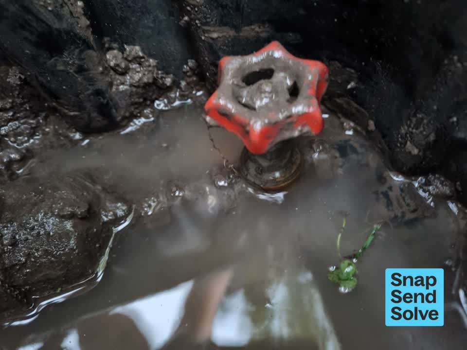 The photograph attached to this water leak report