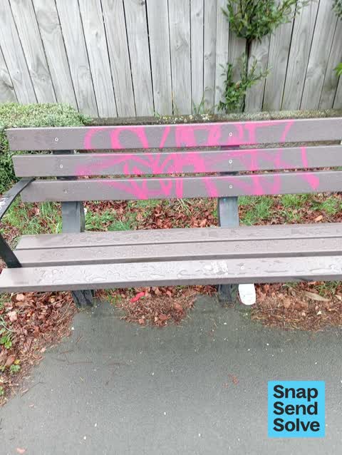 Graffiti on a fence, building or structure, a report photo
