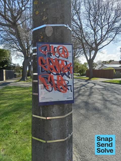 Graffiti on a bus stop or public toilet, a report photo