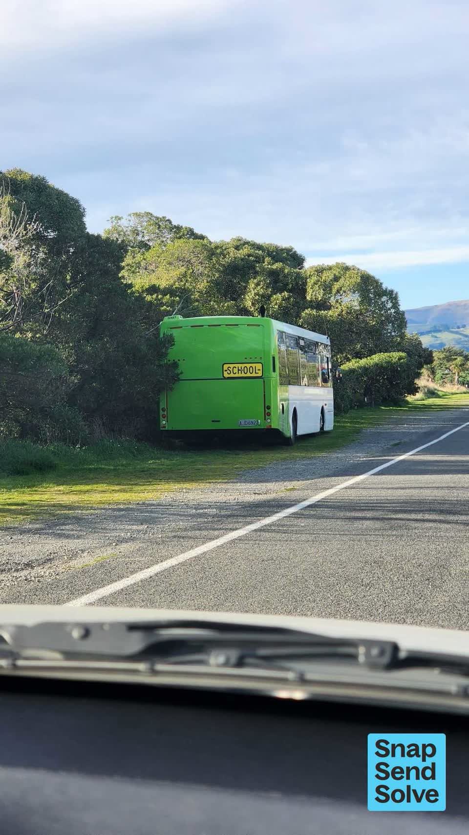 The photograph attached to this hazard, vehicle report