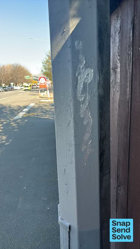 Graffiti on a cabinet, pole or railway asset, a report photo