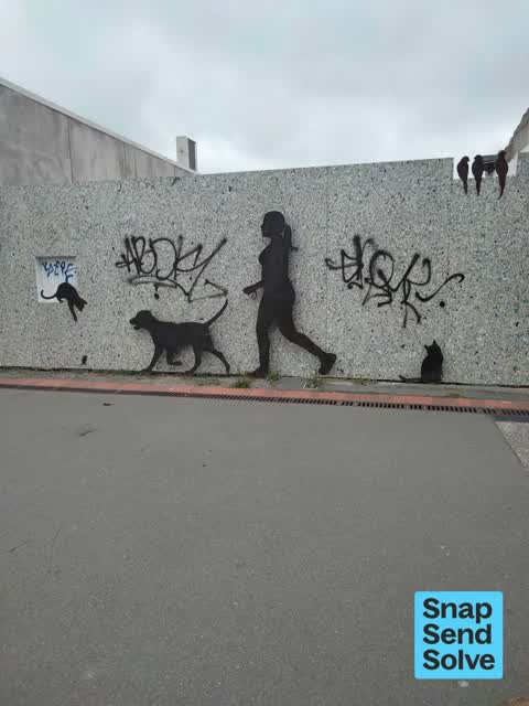 Graffiti on a fence, building or structure, a report photo