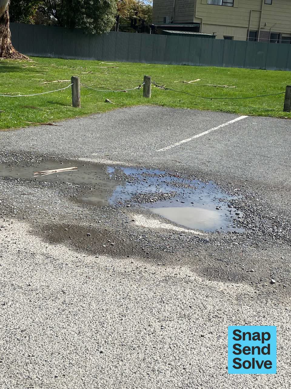 The photograph attached to this pothole report