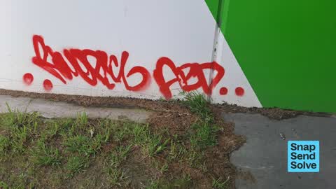 Graffiti on a road, footpath or bridge, a report photo
