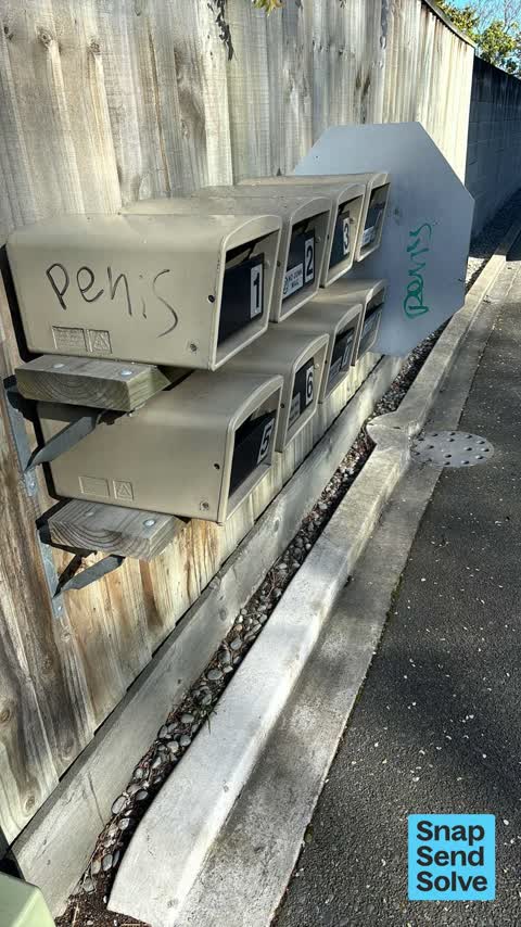 Graffiti on a fence, building or structure, a report photo