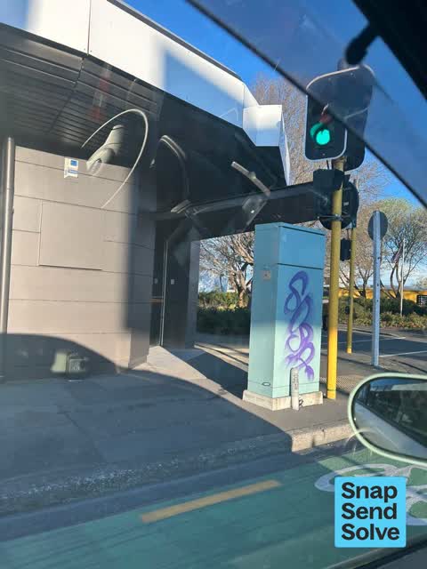 Graffiti on a cabinet, pole or railway asset, a report photo