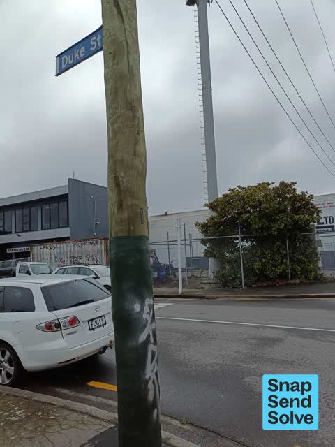 Graffiti on a cabinet, pole or railway asset, a report photo