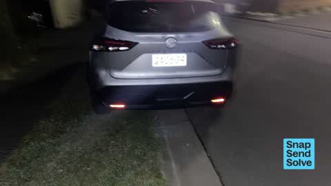 Hazard, vehicle, a report photo