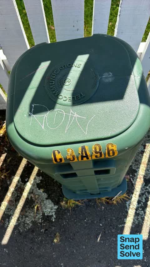 Graffiti on a cabinet, pole or railway asset, a report photo