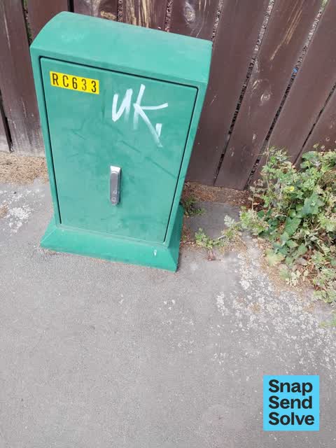 Graffiti on a road, footpath or bridge, a report photo