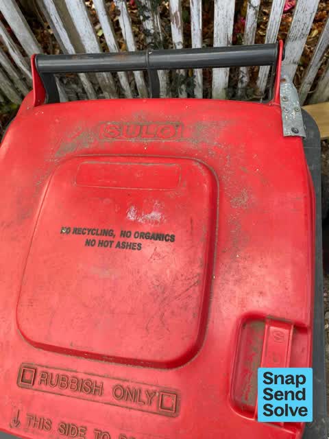 Rubbish and Bins - General, a report photo