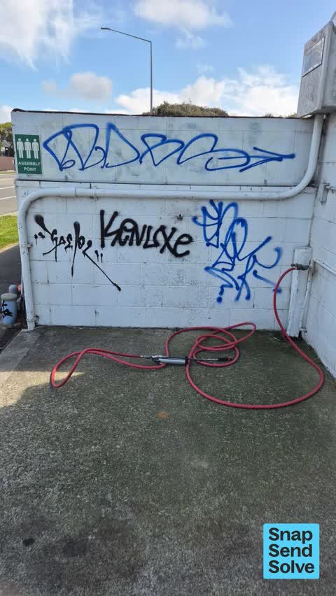 Graffiti on a fence, building or structure, a report photo