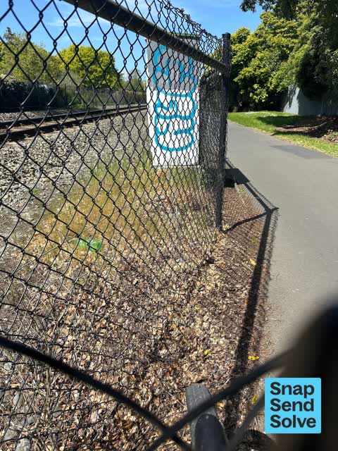 Graffiti on a cabinet, pole or railway asset, a report photo