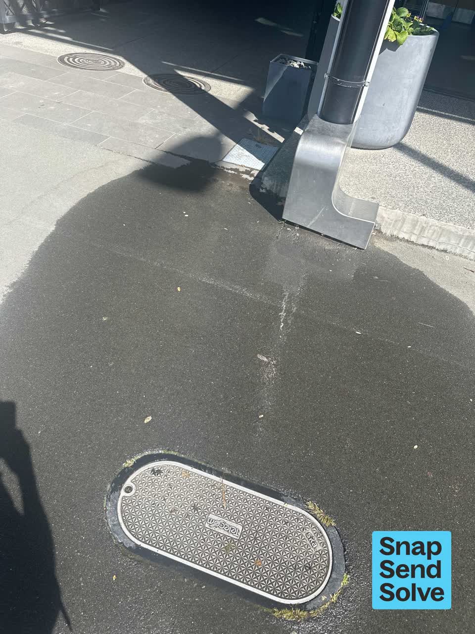 The photograph attached to this water leak report