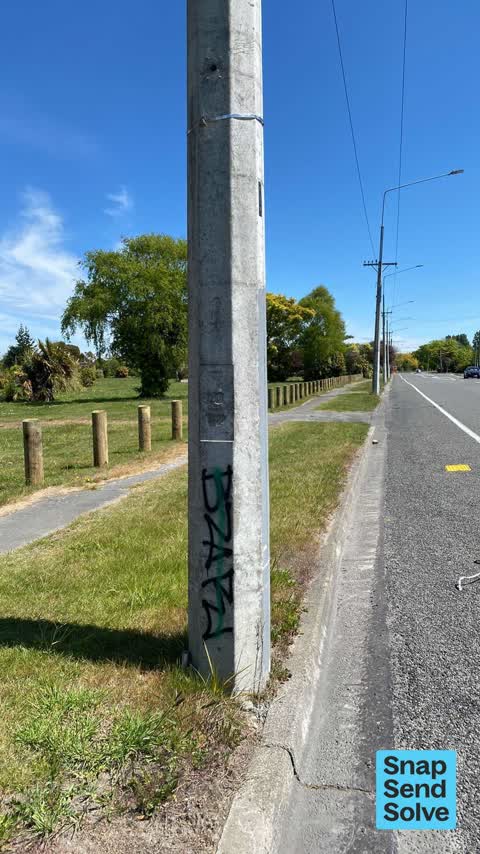 Graffiti on a cabinet, pole or railway asset, a report photo