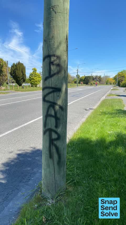 Graffiti on a cabinet, pole or railway asset, a report photo