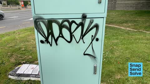 Graffiti on a fence, building or structure, a report photo