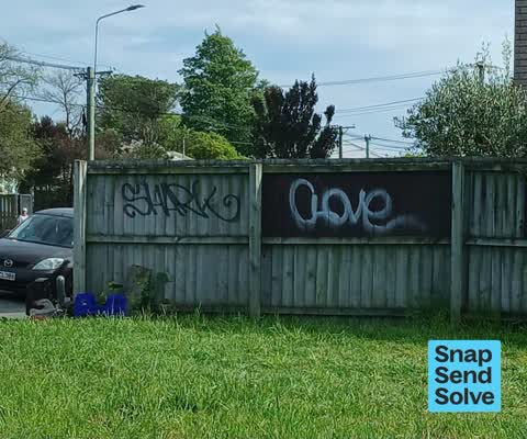 Graffiti on a fence, building or structure — a report photo
