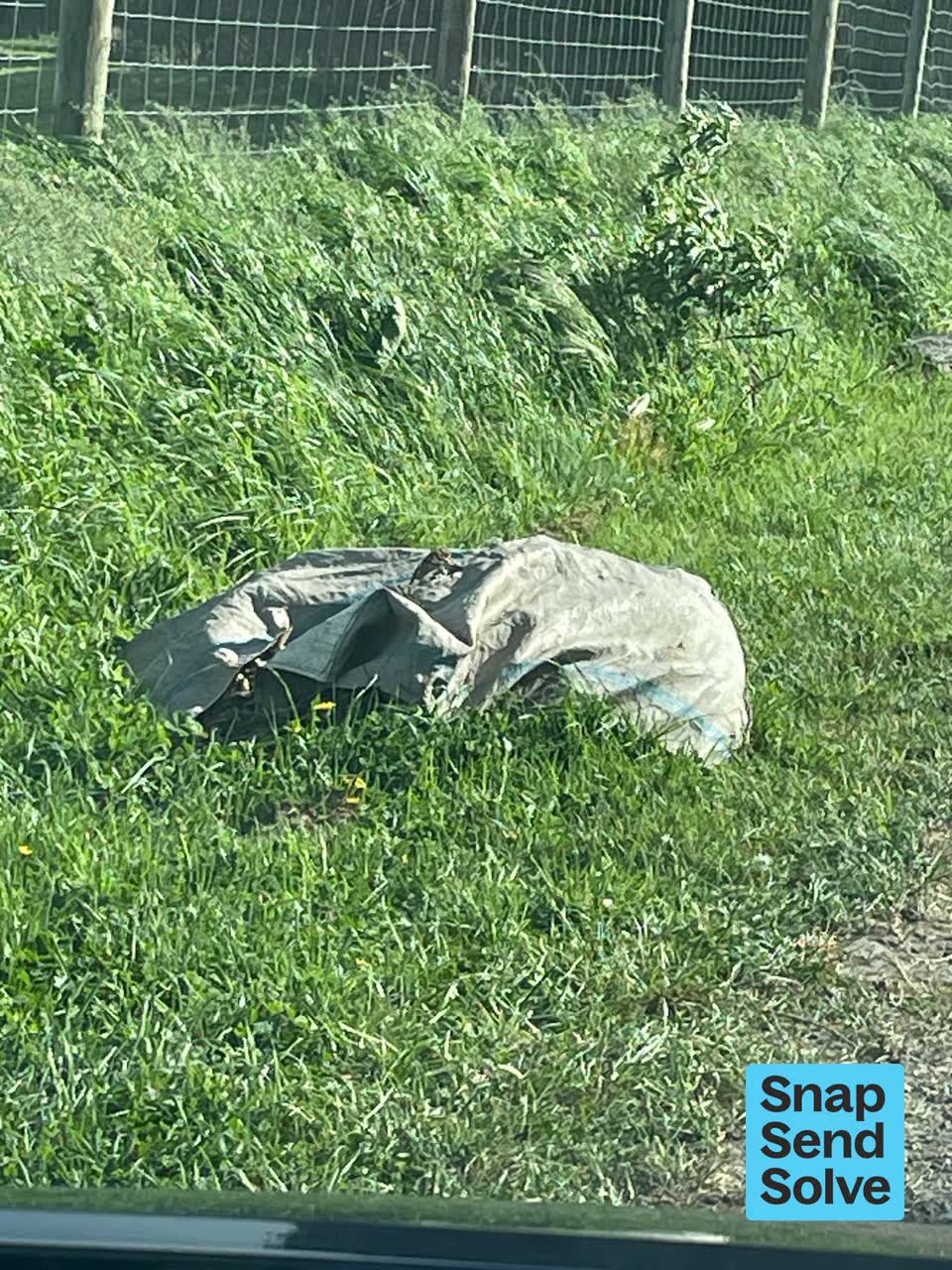 The photograph attached to this dumped rubbish report