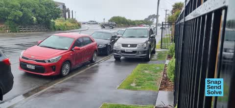 Hazard, vehicle, a report photo