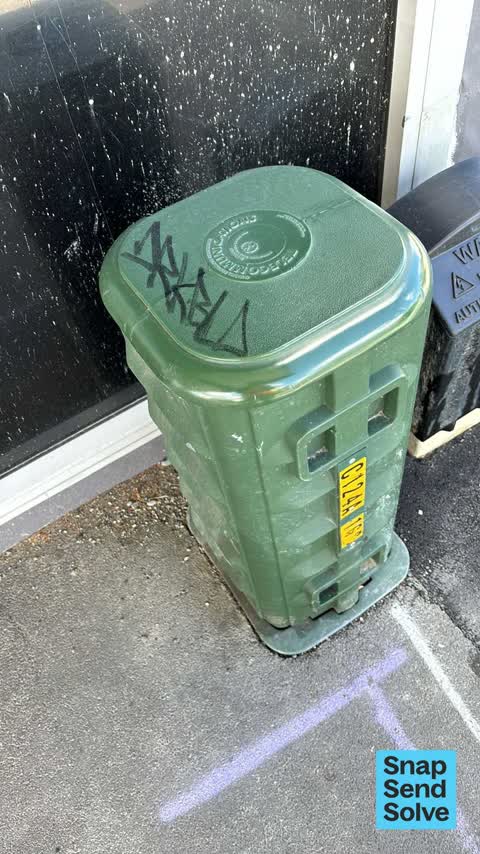 Graffiti on a cabinet, pole or railway asset, a report photo
