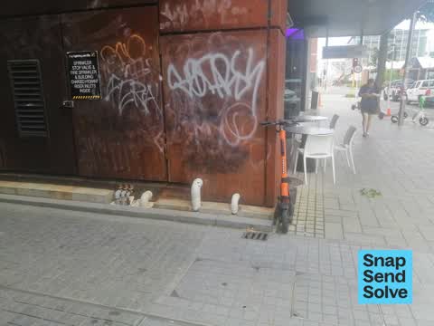 Graffiti on a fence, building or structure — a report photo