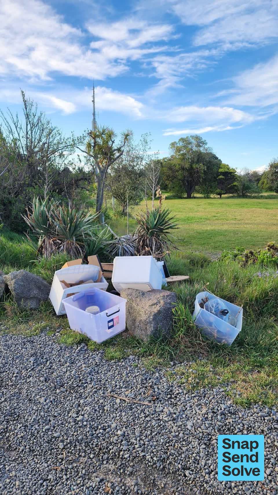 The photograph attached to this dumped rubbish report