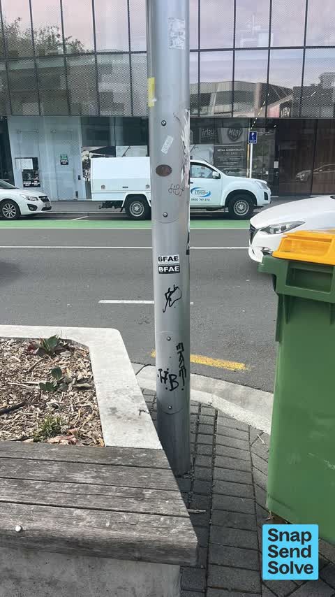 Graffiti on a fence, building or structure, a report photo